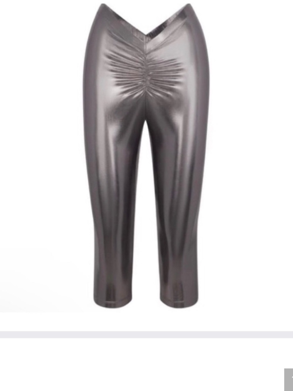 Skims swim Metallic Silver Shimmer pant in Carbon